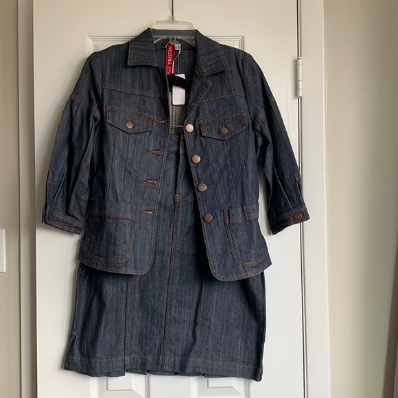 Tristan Denim - Tristan Denim 2 Piece Skirt Set